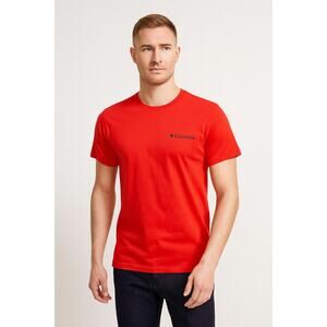 Columbia Men's PFG Tee Shirt, Color Sunset Red, Size Small (NWT)